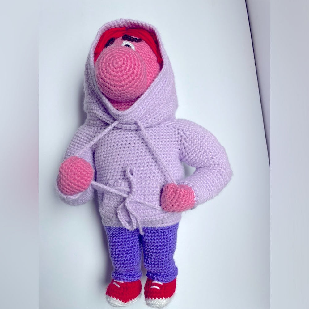 Crocheted Character - Embarrassment